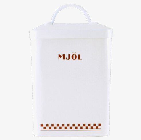 Plåtburk Classic Mjöl Röd/Vit från Strömshaga i köket
