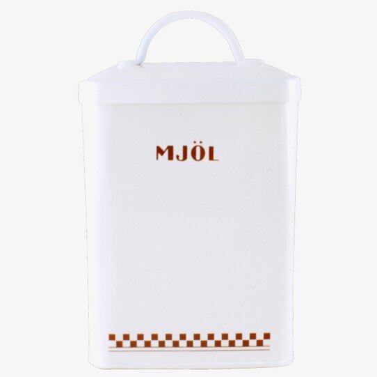 Plåtburk Classic Mjöl Röd/Vit från Strömshaga i köket