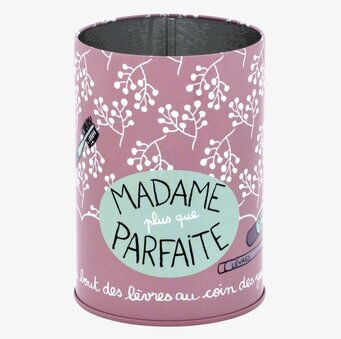 Plåtburk Smink från Derriére la porte med blommönster