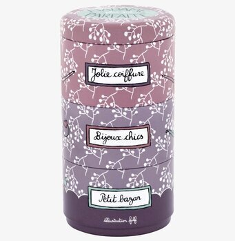 Plåtburk Accessoarer från Derriére la porte med tre fack