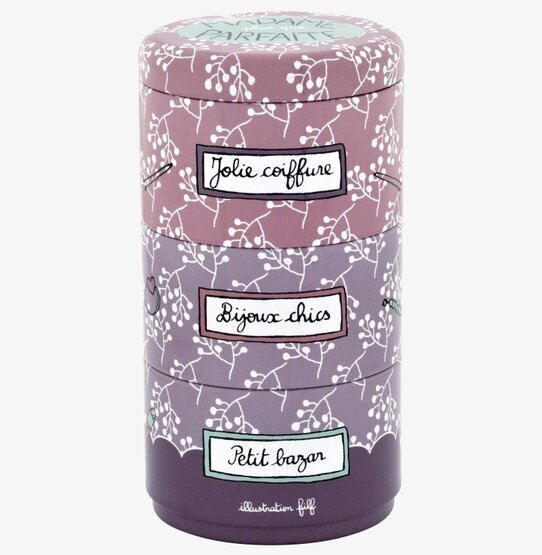 Plåtburk Accessoarer från Derriére la porte med tre fack