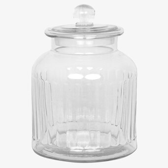 Foto av elegant glasburk med stilren och tidlös design