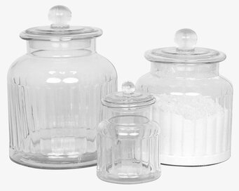 Bild av stilrena glasburkar med tidlös och ren design