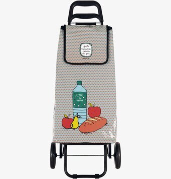 Bild av elegant och funktionell shoppingvagn i blått